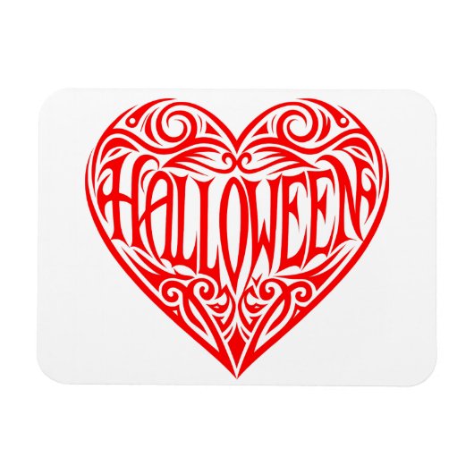 ハロウィン ハート, 赤いハート, 祝日 マグネット (横)
