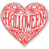 ハロウィン ハート 赤 ハート 記念日 シール (正面)