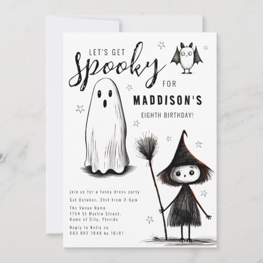 ハロウィン・バースデーパーティーをしよう 招待状 (正面)