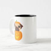 ハロウィン パグキン コーヒーマグ ツートーンマグカップ (正面左)