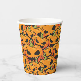 ハロウィン - パターン - カボチャ 1 紙コップ