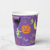 ハロウィン パターン 紫 紙コップ (裏面)