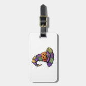 ハロウィン パッチワーク 魔女の帽子 スプーキー ラゲッジタグ (正面縦)