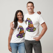 ハロウィン パッチワーク 魔女の帽子 スプーキー Tシャツ (ユニセックス)