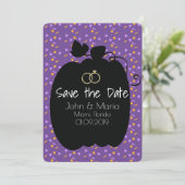 ハロウィン・パンプキンの楽しいSave the Date 招待状 (スタンド正面)
