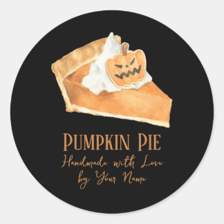 ハロウィン パンプキンパイ ジャックオランタン 黒 ラウンドシール