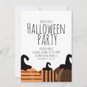ハロウィン パンプキンパターン 誕生日パーティー イベント 招待状 (正面)