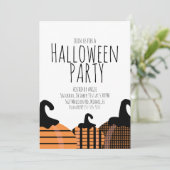 ハロウィン パンプキンパターン 誕生日パーティー イベント 招待状 (スタンド正面)