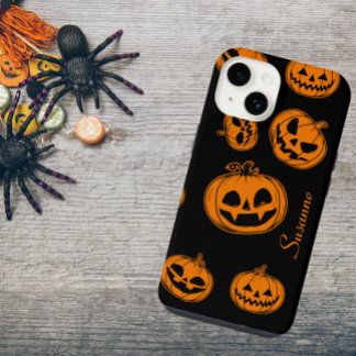 ハロウィン パンプキン柄 Phone 14 カバー