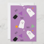 ハロウィン パンプキン とてもかわいい おばけ 紙吹雪 招待状 (裏面)