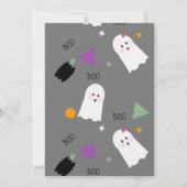 ハロウィン パンプキン とてもかわいい おばけ 紙吹雪 招待状 (裏面)