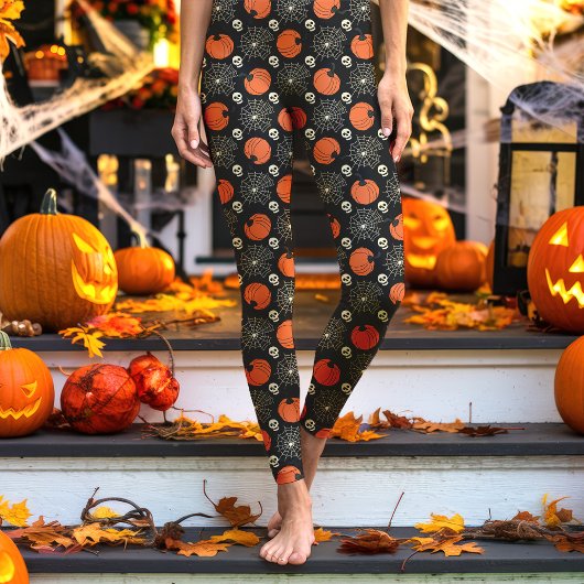 ハロウィン パンプキン と ドクロ の 祭典 レギンス