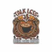 ハロウィン パンプキン カップ Talk Less Drink More シール (正面)