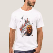ハロウィン パンプキン グラフィティ アート Tシャツ (正面)