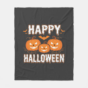 ハロウィン パンプキン コウモリ ベクター フリースブランケット