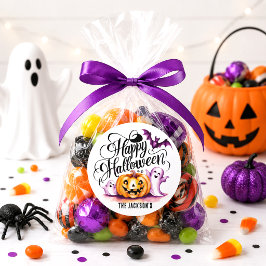 ハロウィン パンプキン ゴースト コウモリ ラベル