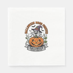 ハロウィン パンプキン ゴースト ビンテージ 彫刻 Tシャツ_1 スタンダードランチョンナプキン