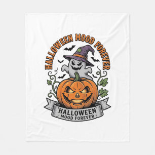 ハロウィン パンプキン ゴースト ビンテージ 彫刻 Tシャツ_1 フリースブランケット