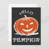 ハロウィン パンプキン シャツ, 秋のシャツ, 怖い季節 シーズンカード (正面/裏面)