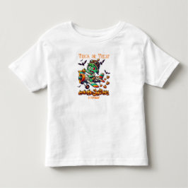 ハロウィン+パンプキン+ゾンビ+パイロット+飛行機 トドラーTシャツ