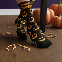 ハロウィン パンプキン フェイス ジャックオーランタン ブラックソックス