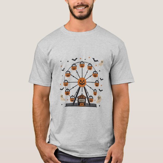 ハロウィン・パンプキン・フェリスホイール Tシャツ (正面)
