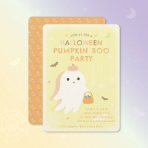 ハロウィン パンプキン ブー パーティー招待状
