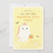 ハロウィン パンプキン ブー パーティー招待状 招待状 (正面)