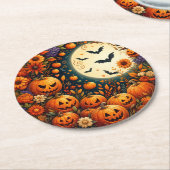 ハロウィン パンプキン ペーパー コースター (アングル)