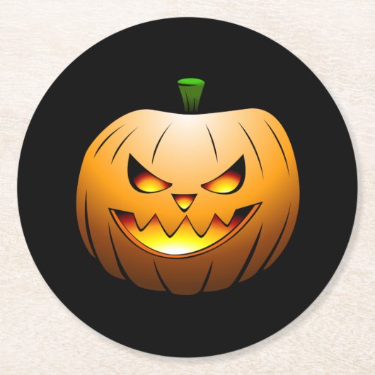 ハロウィン パンプキン ラウンドペーパーコースター (正面)