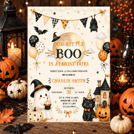 ハロウィン パンプキン リトルブー ベビーシャワー 招待状