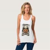 ハロウィン パンプキン 墓場 ヴィンテージ スプーキー Tシャツ アート (正面フル)
