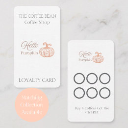 ハロウィン パンプキン 秋のブティック ショップ ブランディング ロイヤリティカード