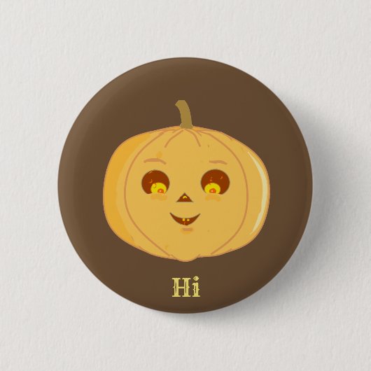 ハロウィン パンプキン 缶バッジ (正面)