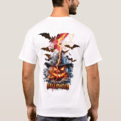 ハロウィン パンプキン 魔法使い 面白い ハロウィン  Tシャツ (裏面)