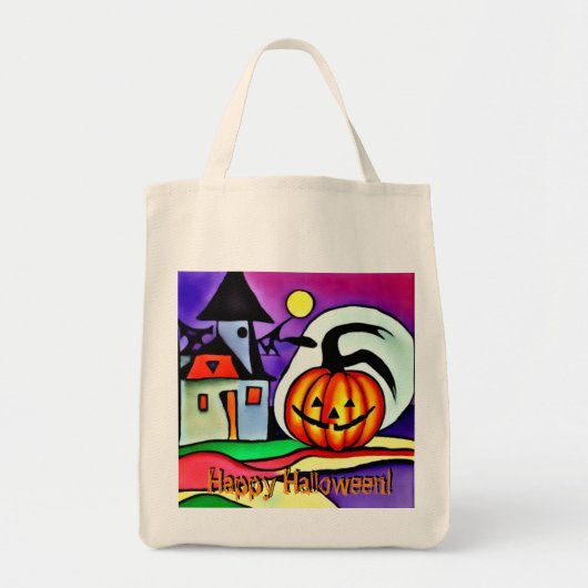 ハロウィン パンプキン 2 トートバッグ (正面)