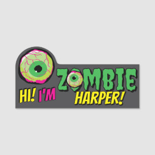 ハロウィン パーソナライズド "Hi I’m Zombie" 面白い  名札