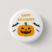 ハロウィン パーティグッズ ボタン 缶バッジ (正面)