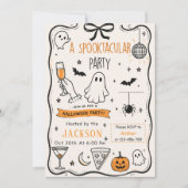 ハロウィン・パーティーおばけがいっぱい 招待状 (正面)
