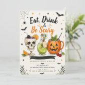 ハロウィン パーティーで食べて飲んで怖がらせよう 招待状 (スタンド正面)