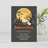ハロウィン・パーティーのおばけ屋敷 招待状 (スタンド正面)