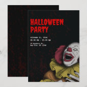 ハロウィン パーティーのヴィンテージ招待状, ハロウィン パーティー 招待状 (正面/裏面)