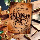 ハロウィン パーティーのヴィンテージ ゴシック スパイダー ウェブ テンプレート