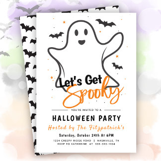 ハロウィン・パーティーを楽しもう Let's Get Spooky 招待状