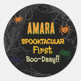ハロウィン パーティーグッズ ステッカー クモ 誕生日ステッカー
