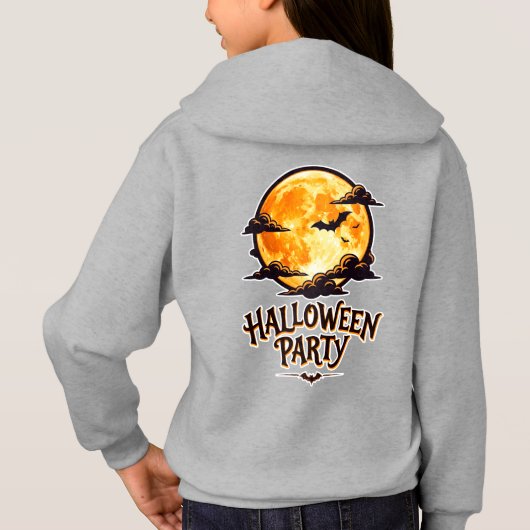 ハロウィン パーティー 満月とコウモリ (裏面)
