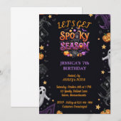 ハロウィン・パーティー 誕生日 招待状 Let's Get Spooky (正面/裏面)
