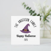ハロウィン パープル ウィッチ ハット 個人名 シーズンカード (スタンド正面)