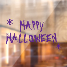 ハロウィン パープル スケアリースポーキー装飾 ウィンドウサイン