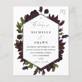 ハロウィン パープル フラワー ウェディング フライヤー - SM